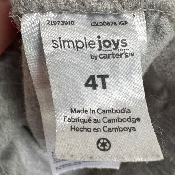 Simple Joys by Carter’s 4T Girls Soft Bike Shorts - Picture 3 of 3
